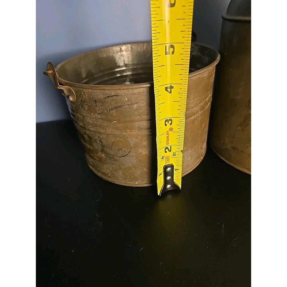 Vintage Dairy Can Galvanized Cream Milk Can with Lid & Handle & Bucket W Handle